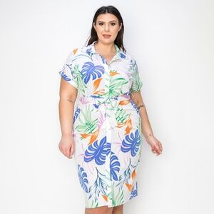 R-102-1，Print top，Plus Size ，Curve Size，Brand new，Printed dress